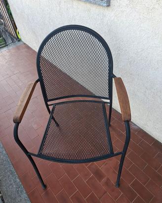 6 Poltroncine da giardino in metallo.