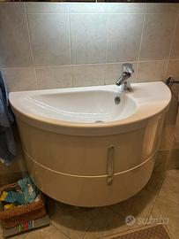 Mobiletto bagno con specchio