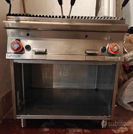 Griglia doppia a pietra lavica a gas Lotus