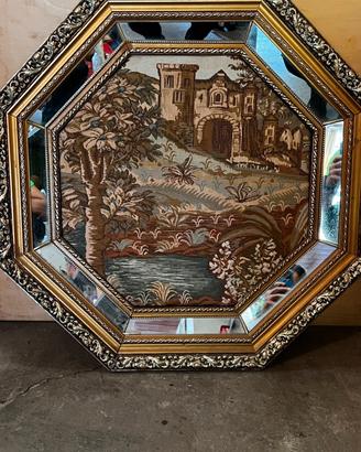 Quadro in tessuto con specchio