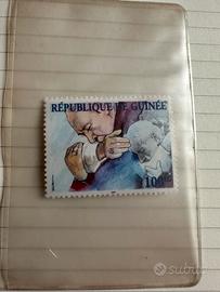 Francobollo République de Guinée.Giovanni Paolo II