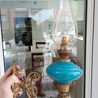 applique ottone, ceramica e vetro 