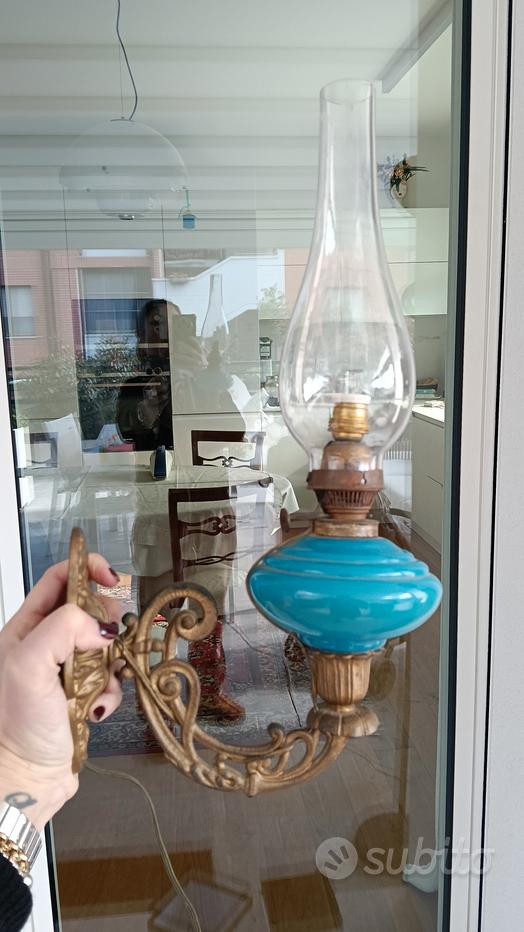 Lampe à Huile En Laiton Années 50 - Style Florentin - Italie - Originale