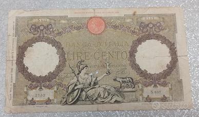 banconota 100 lire Roma guerriera 