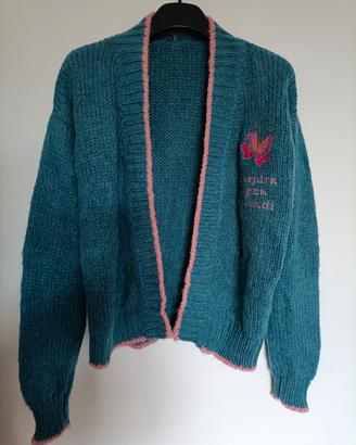 Cardigan donna in lana, aperto
