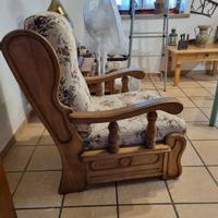 poltrone in legno massello vintage