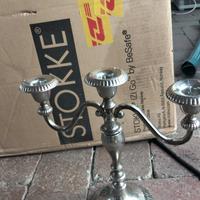 candelabri in metallo argentato 