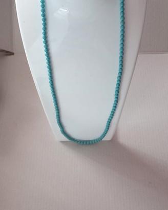 Collana vintage anni 80 pasta di turchese 