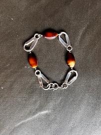 Bracciale argento  modernista vintage anni 70