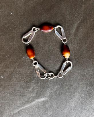Bracciale argento  modernista vintage anni 70