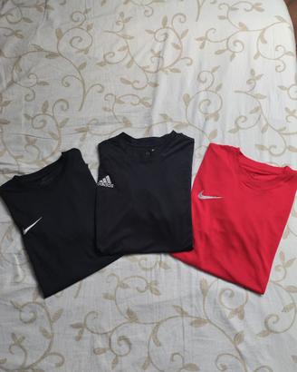 Set 3 t-shirt tecniche - Nike & Adidas