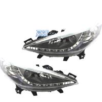 FARI PEUGEOT 207 06-12 DRL FONDO NERO
