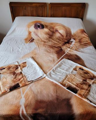 Coperta Leggera + 2 Federe Stampa Cane - King Size