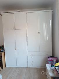 armadio bianco lucido cameretta