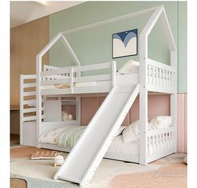 Letto a castello co scivolo