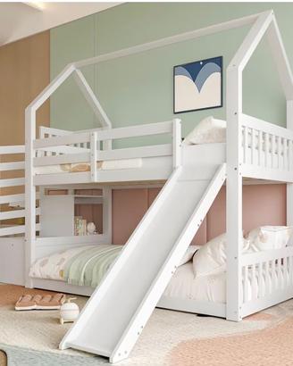 Letto a castello co scivolo
