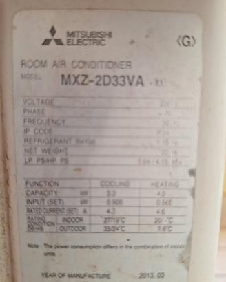 Scheda climatizzatore Mitsubishi  MXZ 2D33VA