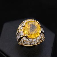 ANELLO SUN ORO GIALLO DIAMANTI 1.92 CT E TOPAZIO