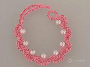 Bracciale uncinetto lavorazione a mano