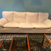 Divano in pelle bianco "Bonheur" by Brunati