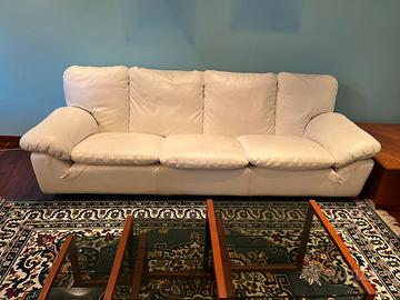 Divano in pelle bianco "Bonheur" by Brunati