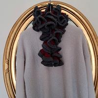 scaldacollo sciarpa  lana  47%  lavorata uncinetto