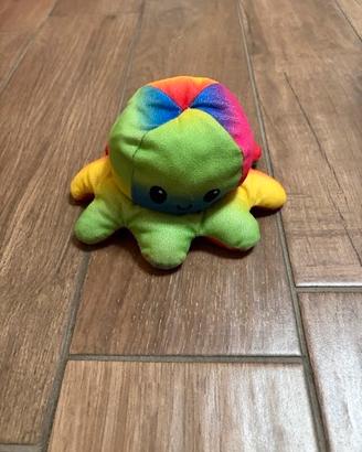 Peluche Polpo Reversibile Arcobaleno