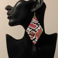 Orecchini Etnici Vintage Pitonati Artigianali