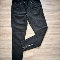Pantaloni nero broccato da donna.  H&M. Taglia S.