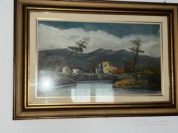 Olio su tela 30x40, antonio ponticelli con cornice