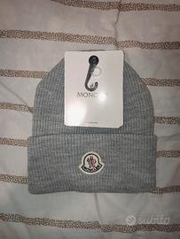 cuffia Moncler grigia nuova 