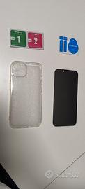 Cover trasparente e pellicola privacy iPhone 13