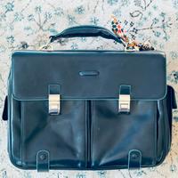 Cartella Piquadro in pelle blu navy – come nuova