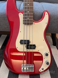 Squier Precision Bass Candy Apple red