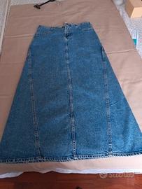 gonna lunga in jeans h&m