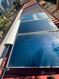 Boiler solare termino 320 litti con tre pannelli