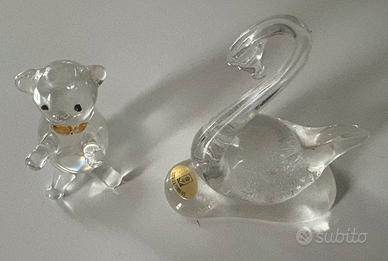 Coppia statuine in vetro vintage anni 50