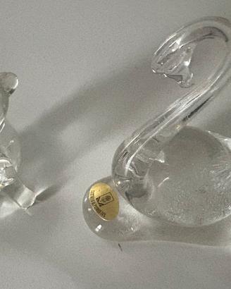 Coppia statuine in vetro vintage anni 50