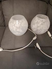 coppia lampade sferiche da tavolo
