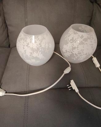 coppia lampade sferiche da tavolo