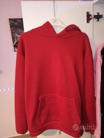 Felpa con cappuccio rossa oversize - Taglia M