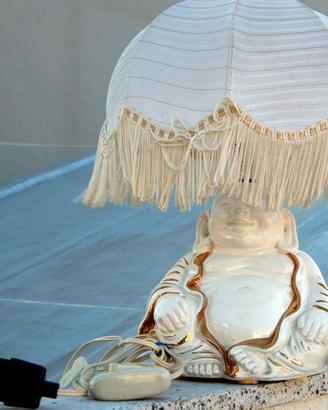"Lampada Vintage Buddha Anni 70 Ceramica e oro