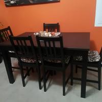 Tavolo allungabile IKEA con 5 sedie