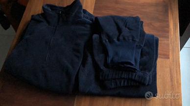 Maglia e pantalone in pile blu, nuovi