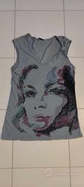 Top estivo grigio Sisley donna.