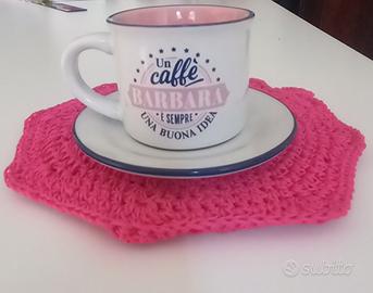 Tazzina da caffè con piattino personalizzata