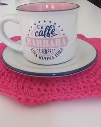 Tazzina da caffè con piattino personalizzata