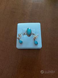 parure anello e orecchini(originari Australiani)
