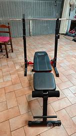 Panca Piana e Rack per Squat e manubri