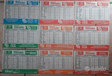 9 VECCHIE SCHEDINE TOTOCALCIO VINTAGE 1982 /83